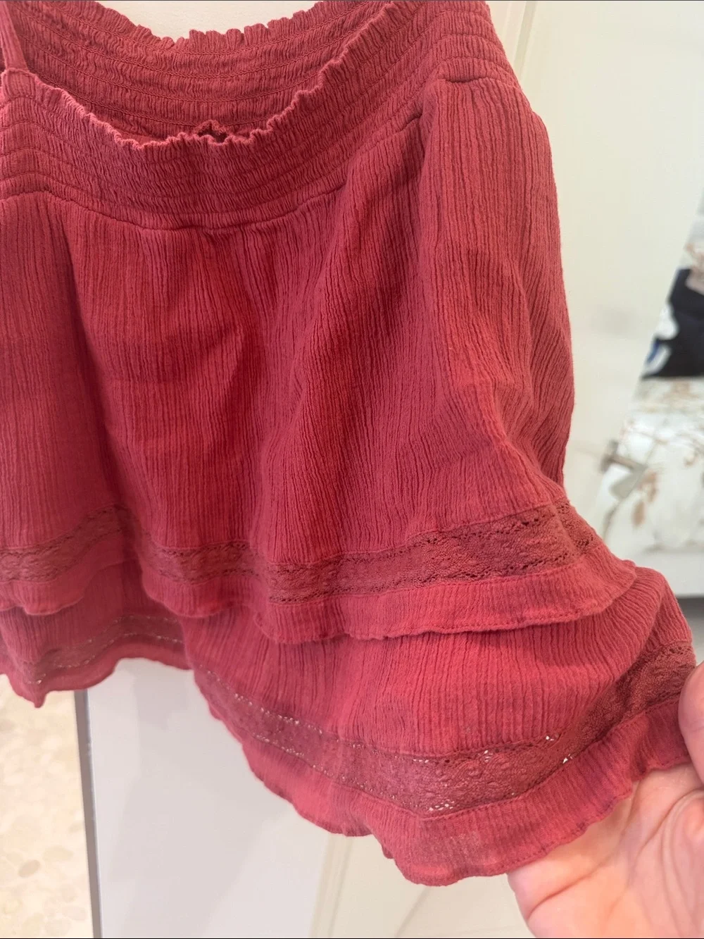 SHOW ME YOUR MUMU Two-Piece Burnt Orange Top & Skirt Set